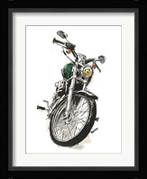 Motorcycles in Ink I Framed Print