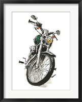 Motorcycles in Ink I Framed Print