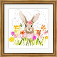 April Flowers & Bunny I Fine Art Print