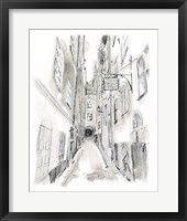 European City Sketch I Framed Print