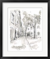 European City Sketch II Framed Print