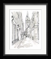 European City Sketch III Framed Print