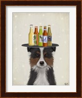 Border Collie Tricolour Beer Lover Fine Art Print