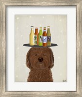 Labradoodle Brown Beer Lover Fine Art Print