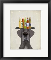 Great Dane Blue Beer Lover Fine Art Print