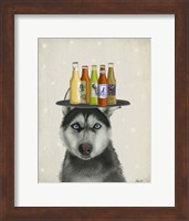 Husky 2 Beer Lover Fine Art Print