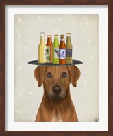 Rhodesian Ridgeback Beer Lover Fine Art Print