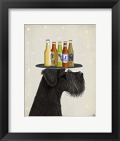 Schnauzer Black Beer Lover Framed Print