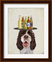 Springer Spaniel Brown White Beer Lover Fine Art Print