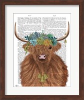 Highland Cow Bohemian 1 Book Print Fine Art Print