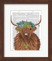 Highland Cow Bohemian 1 Book Print Fine Art Print