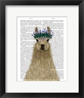 Llama Bohemian 1 Book Print Fine Art Print