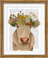 Cow Cream Bohemian 1 Book Print Fine Art Print