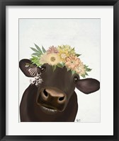 Cow with Flower Crown 1 Fine Art Print