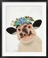 Cow with Flower Crown 1 Fine Art Print