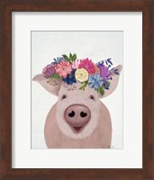 Pig and Flower Crown Fine Art Print