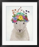 Sheep with Flower Crown 1 Fine Art Print
