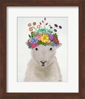 Sheep with Flower Crown 1 Fine Art Print