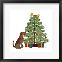 Christmas Des - Bone Tree Framed Print