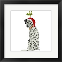 Christmas Des - Dalmatian Mistletoe Fine Art Print