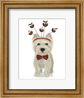 Christmas Des - Westie and Christmas Puds Fine Art Print