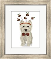 Christmas Des - Westie and Christmas Puds Fine Art Print