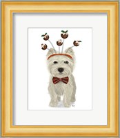 Christmas Des - Westie and Christmas Puds Fine Art Print