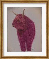 Highland Cow 4, Pink, Full Fine Art Print