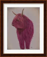 Highland Cow 4, Pink, Full Fine Art Print