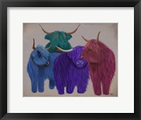 Highland Cows, Multicoloured Herd Fine Art Print