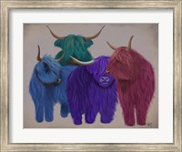 Highland Cows, Multicoloured Herd Fine Art Print