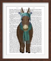 Donkey Blue Hat and Scarf Book Print Fine Art Print