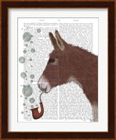 Donkey Bubble Pipe, Portrait Book Print Fine Art Print