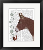 Donkey Bubble Pipe, Portrait Book Print Fine Art Print