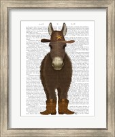 Donkey Cowboy Book Print Fine Art Print