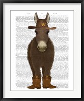 Donkey Cowboy Book Print Fine Art Print