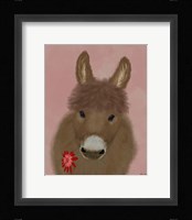 Donkey Red Flower Fine Art Print