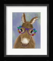 Donkey Purple Flower Glasses Fine Art Print