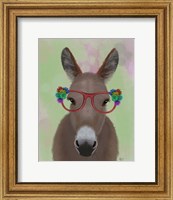 Donkey Red Flower Glasses Fine Art Print
