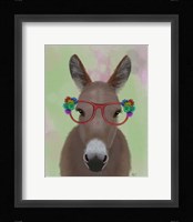 Donkey Red Flower Glasses Fine Art Print