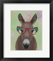 Donkey Red Flower Glasses Fine Art Print