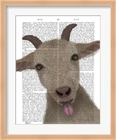 Funny Farm Goat 2 Book Print Fine Art Print