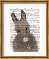 Funny Farm Donkey 2 Book Print Fine Art Print