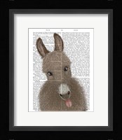 Funny Farm Donkey 2 Book Print Fine Art Print