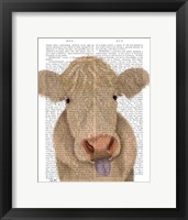 Funny Farm Cow 1 Book Print Fine Art Print