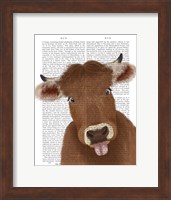 Funny Farm Cow 2 Book Print Fine Art Print