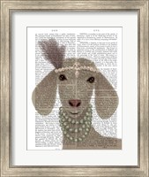 Posh White Goat Book Print Fine Art Print