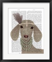 Posh White Goat Book Print Fine Art Print