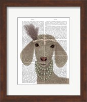 Posh White Goat Book Print Fine Art Print