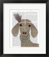 Posh White Goat Book Print Fine Art Print